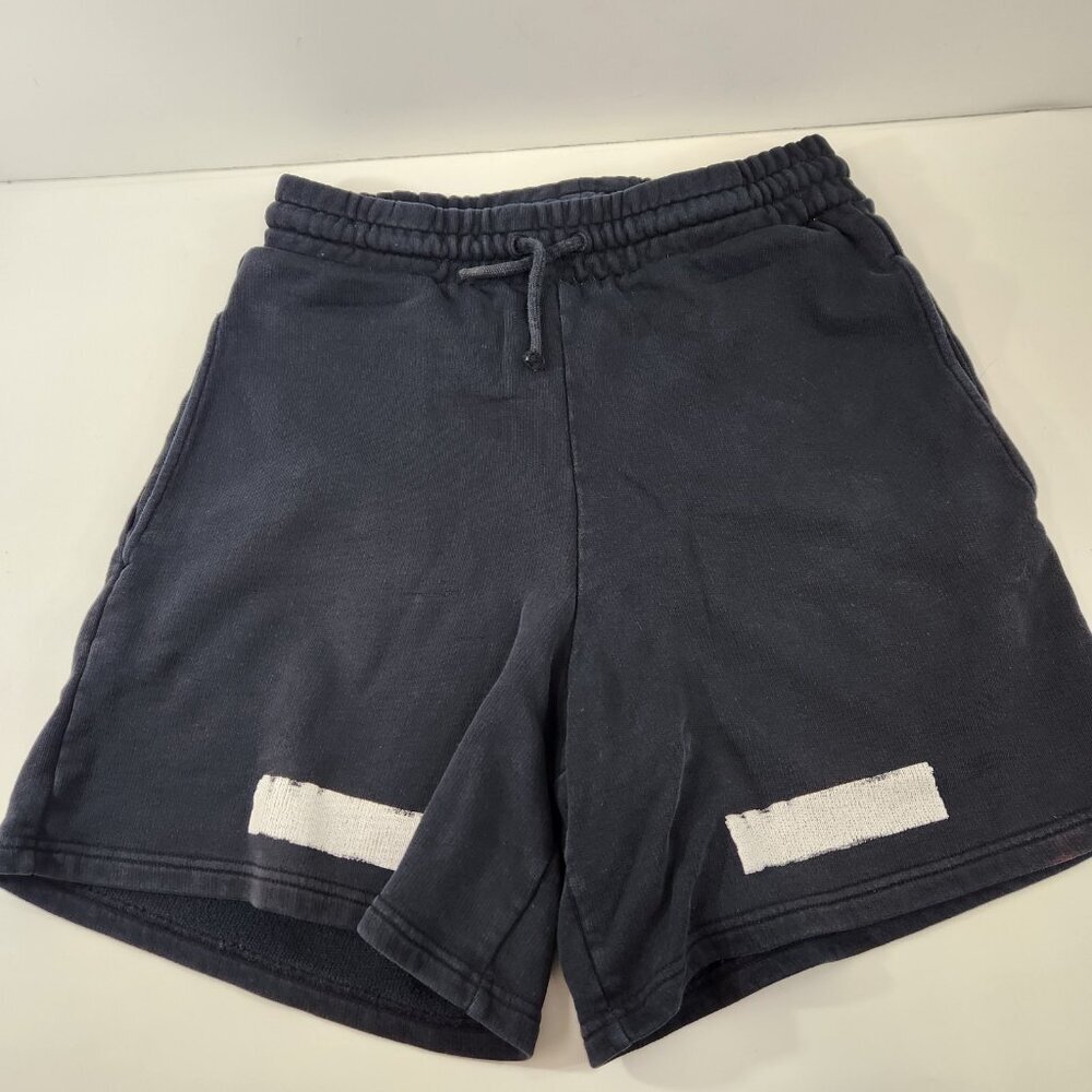 Off White c/o Virgil Abloh Mens Black Sweat Shorts Drawstring Size XS